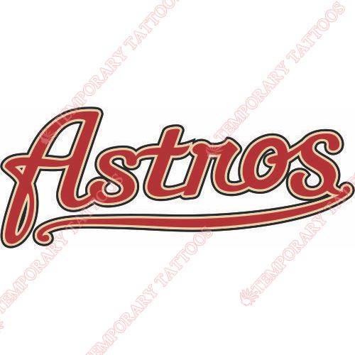 Houston Astros Customize Temporary Tattoos Stickers NO.1586